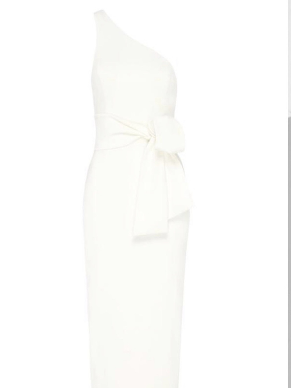 Shona Joy Lucy One-Shoulder Ivory Midi Dress